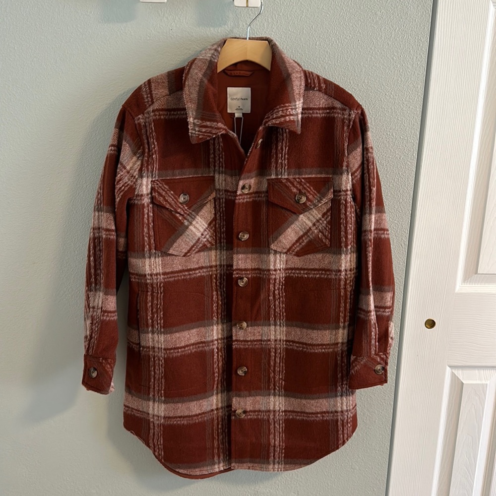 Rust Plaid Shacket
